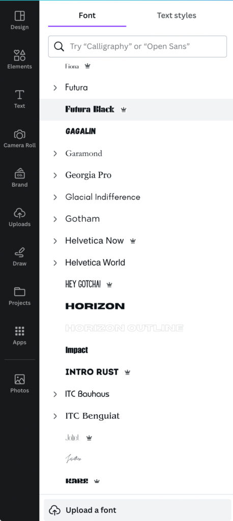 Canva fonts