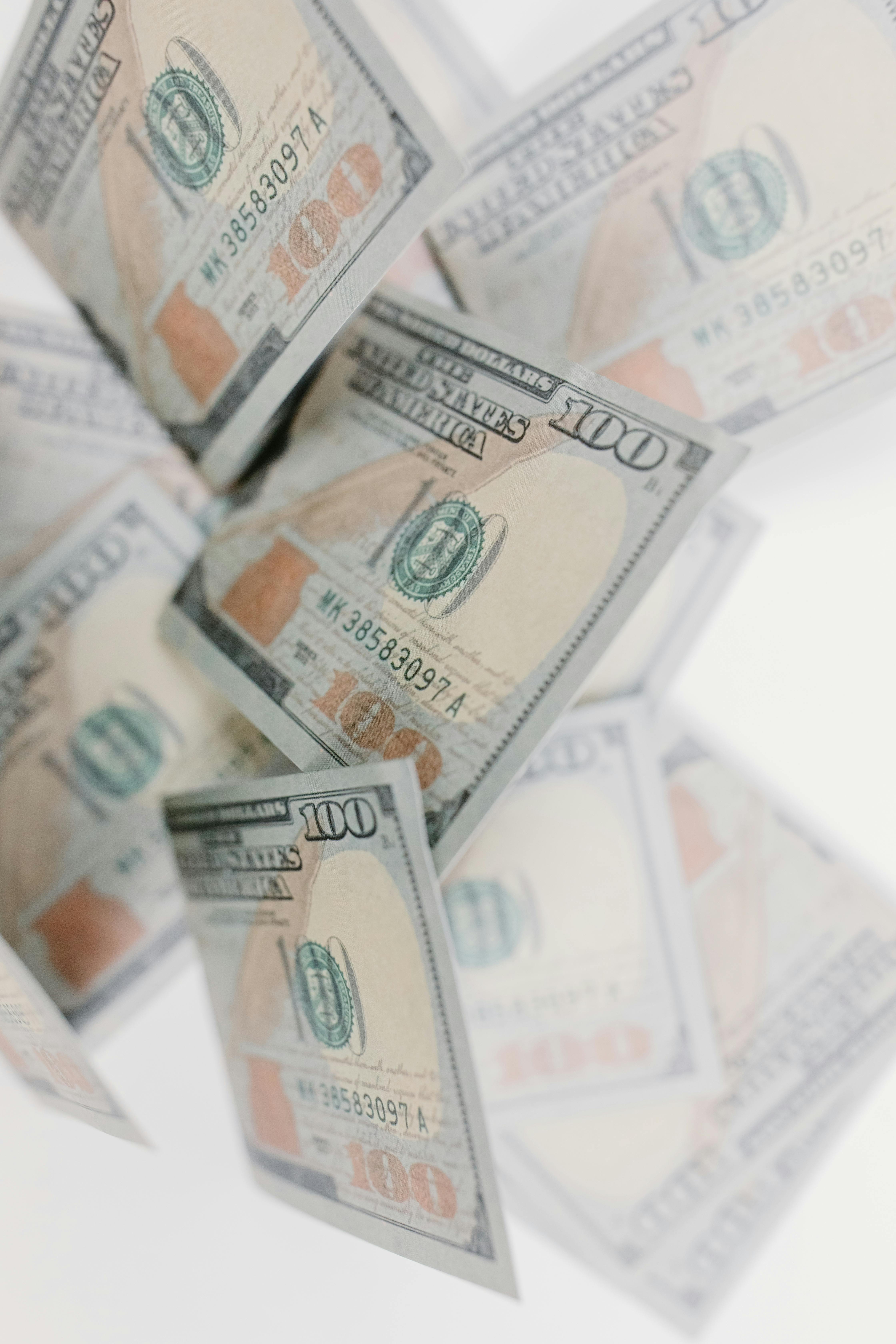 Raining money because you are spending it 