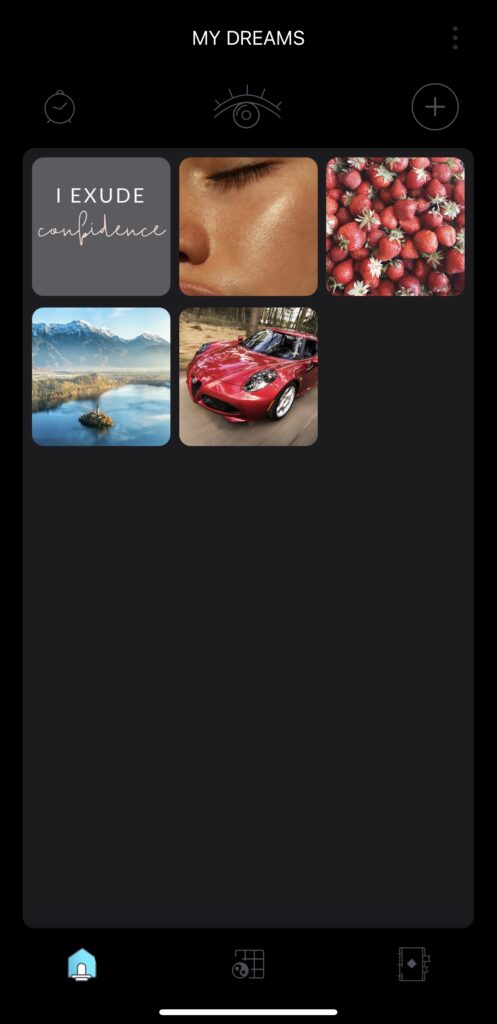 Creating your digital vision board in the VisuApp